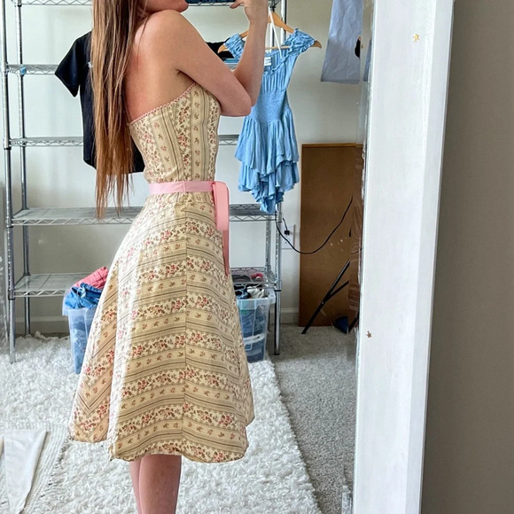 Vintage 90’s Coquette Floral Strapless Dress - Picture 11 of 11